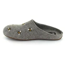 HAFLINGER Everest Api Filzpantofffeln mit Applikation Steingraumeliert (84), Gr. 41