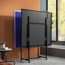sportnow Tischtennisplatte Klappbar Indoor mit Rollen Blau