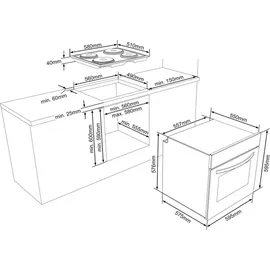 Sharp K-62DX19IM1-EU Herd-Kochfeld-Kombination