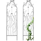 Relaxdays Rankgitter 170 x 45 cm Schwarz