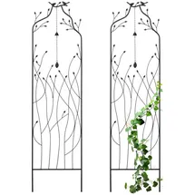 Relaxdays Rankgitter 170 x 45 cm Schwarz