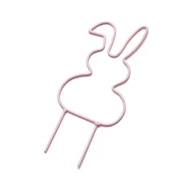 NaDeco Metall Stecker Osterhase, ca.10 cm, in 5 Farben wählbar | Blumenstecker Hase aus Metall | Osterdeko | Frühlingsdeko | Osterhase für Pflanzentöpfe | Deckostecker Metall, Farbe:Pink