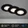 Briloner 3er Set LED Bad Einbaustrahler IP44 Warmweißes Licht schwarz