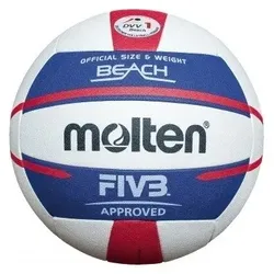 Molten Beachvolleyball V5B5000-DE Volleyball Weiss/Blau/Rot blau|rot