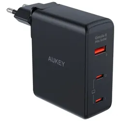 Aukey 3-Port 140W PD Wall Charger mit GaN Power Tech, schwarz