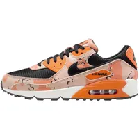 Nike Air Max 90 Premium Herren Sneaker, Bio Beige/Schwarz/Sicherheitsorange, 42.5 EU - 42.5 EU