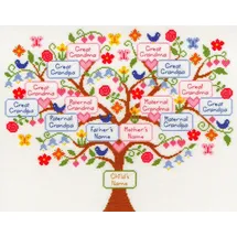 Bothy Threads Kreuzstich-Set Mein Stammbaum, 38x30cm, XBD1, Zählmuster