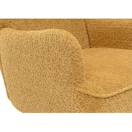 Mendler Lounge-Sessel HWC-K37 Chenille 75 x 80 x 75 cm Gelb mit Kissen