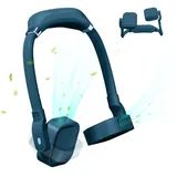 Tragbarer, Klingenloser Nackenventilator, 360°-drehung, 180°-luftauslass, 3 Geschwindigkeitsstufen (schwarz)