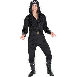 tectake® Herrenkostüm Pirat Stoppelbart