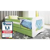raumhirsch furniture Kinderbett Raumhirsch 80 x 160 cm Holzwerkstoff grün