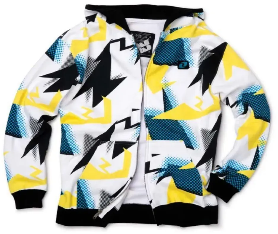 One Industries Acapulco Reißverschlusspullover - White / Yellow - M