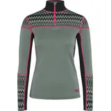 Kari Traa Damen Sara Half Zip Longsleeve (Größe XL, gruen)