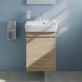 Evineo ineo5 evo Unterschrank B: 45 cm, 1 Tür, mit Griffmulde, für Geberit Renova Plan Handwaschbecken,, BE0983OA,