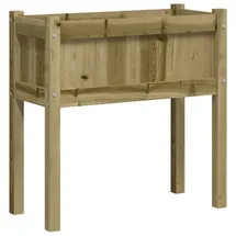 vidaXL Pflanzkübel mit Beinen 110 x 31 x 10,9 cm Braun