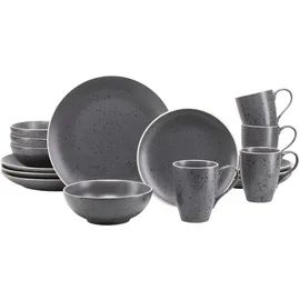 CreaTable Industrial Chic Kombiservice 16-tlg. für 4 Personen grau