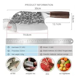 Muxel Metzgermesser, Hackbeil oder Universalmesser Dieses serbische Kochmesser liegt gut in der Hand, ist Rasiermesserscharf ist Outdoor Messer als auch