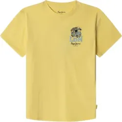 Pepe Jeans für Jungen. PB503984 Finley T-shirt gelb (10años= 140cm), Lässig, Baumwolle, Kurzarm, Nachhaltig, Kinderbekleidung