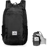 Leichte tragbare faltbare rucksack wasserdichte rucksack falttasche ultraleicht outdoor pack fš1r frauen m?nner reisen wandern - Schwarz