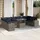 vidaXL Gartensofa-Set 11-tlg. grau Polyrattan