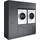 laundreezy Mehrzweckschrank-Set 186 x 200 x 68 cm Grau