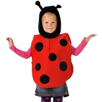 Pretend to Bee Marienkäfer Tabard Kostüm für Kinder, Rot schwarz, 3-7 Jahre