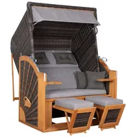 DeVries Strandkorb PURE® CLASSIC XL SUN PE Des.466 stone