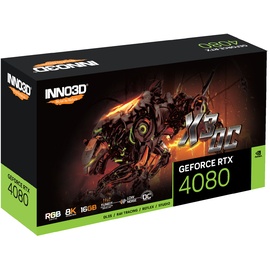 Inno3D GeForce RTX 4080 SUPER X3 OC, 16GB GDDR6X, HDMI, 3x DP (N408S3-166XX-187049N)