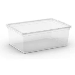 PROREGAL Mehrzweck Aufbewahrungsbehälter HIPPO mit Deckel, HxBxT 15x37x26cm, 11 Liter, Transparent, Behälter, Box, Aufbewahrungsbehälter