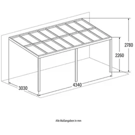 Home Deluxe Solis 434 x 303 x 278 cm grau