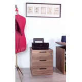 Composad Rollcontainer »DAVINCI, mit 3 Schubladen, davon 1 abschließbar,«, Maße (B/T/H): ca. 50x47,2x61,2 cm, 100% recyceltes Holz, Made in Italy,