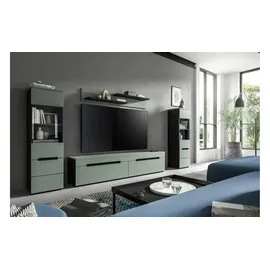 Möbel Kraft Wohnwand - grau ¦ Maße (cm): B: 272 H: 141