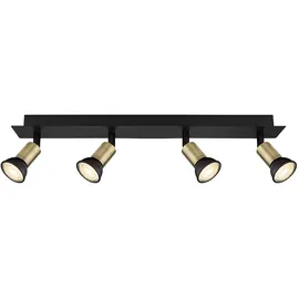 GLOBO Deckenspot 4-flg. schwarz gold