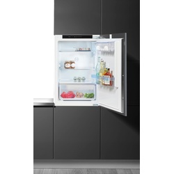 E (A bis G) BOSCH Einbaukühlschrank „KIR21VFE0“ Kühlschränke Gr. Rechtsanschlag, silberfarben (edelstahl) Einbaukühlschränke ohne Gefrierfach