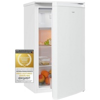 exquisit Kühlschrank KS5117-3-040E, 85 cm hoch, 48 cm breit, LED, Türanschlag wechselbar, Gemüsefach, Temperaturregelung weiß