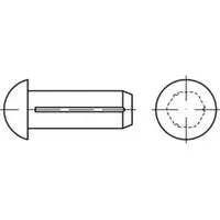 Industrial Quality Supplies ISO 8746 Halbrundkerbnägel, mit Fase 1.4303