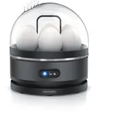 Arendo Eierkocher 400 Watt, Edelstahl, Egg Cooker, 7 Eier, 3 Härtegrade wählbar, Warmhaltefunktion, Signalton, Bpa-frei, Cool Grey