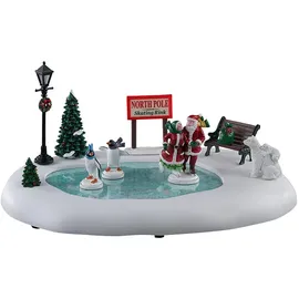 Lemax 14837 - NORTH POLE SKATING RINK, (4.5V), Winterdorf, Weihnachtsdorf, Model