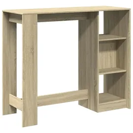 vidaXL Bartisch mit Regal 124 x 46 x 103,5 cm Braun