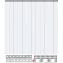 Vevor Streifenvorhang 243 x 182 cm Transparent