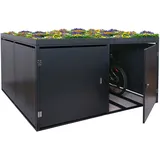 MCW 4er-Fahrradgarage, Fahrradbox, abschließbar, verzinkter Stahl, 126x220x210cm, Anthrazit