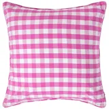 Homescapes Kissenbezug Karierter 60 x 60 cm Pink
