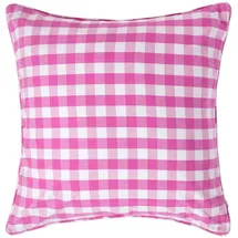 Homescapes Kissenbezug Karierter 60 x 60 cm Pink