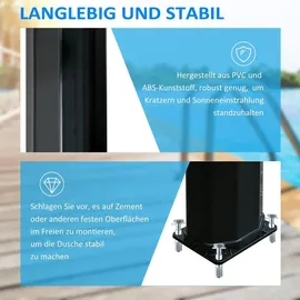 Outsunny Solardusche Schwarz 1,45 m