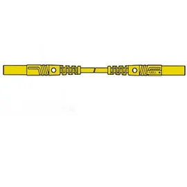 Hirschmann Berührungssichere Umspritzte Messleitung 25cm, Ø 4mm / Gelb (mlb/gg-sh 25/1)