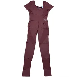 YOU DO YOU Damen Jumpsuit modischer Fitness-Einteiler betonter Taille Workout-Jumpsuit 905011 Mahagoni-Braun - XS