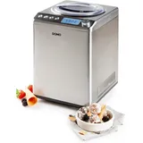 Domo DO9232I Eismaschine Kompressor 'PRO' - 3 Programme - Kompakte Eismaschine 2,5 L - Edelstahl