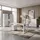 KADIMA DESIGN Büro-Set MUENCHEN 3-teilig weiß 240cm breit Glasfront 2 Schrank Abschließbar & Regal