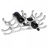 KADIMA DESIGN Weinregal 55 x 12 x 20 cm Silber