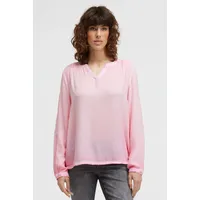 Soccx Damen, Langarmbluse aus Viskose-Crêpe mit Rücken-Artwork smooth rose,